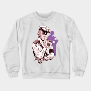 Erich Von Stroheim - An illustration by Paul Cemmick Crewneck Sweatshirt